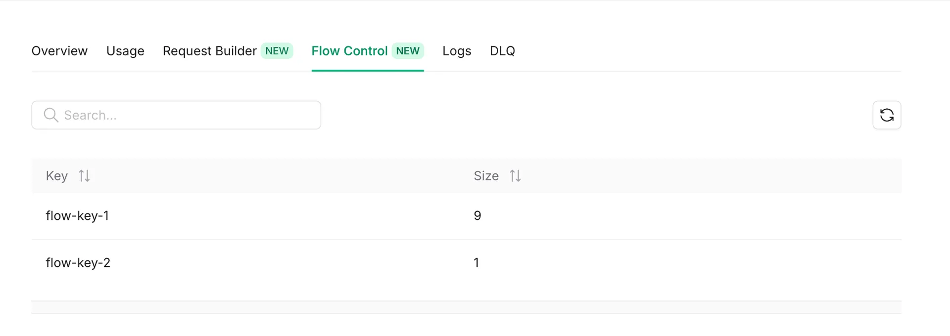 Flow control configuration in the Upstash Console